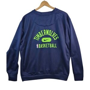 Nike Minnesota Timberwolves NBA Authentics Dri-Fit Crewneck Pullover Size XLT